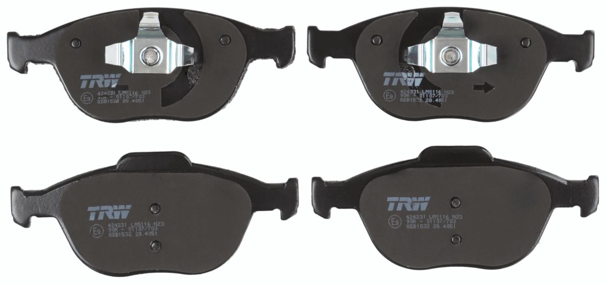 Комплект гальмівних колодок передн , FORD FIESTA, FIESTA IV, FIESTA V, FOCUS I, KA, PUMA, STREET KA, TOURNEO CONNECT, TRANSIT CONNECT 1.3-2.0 08.95-12.13 фото 3