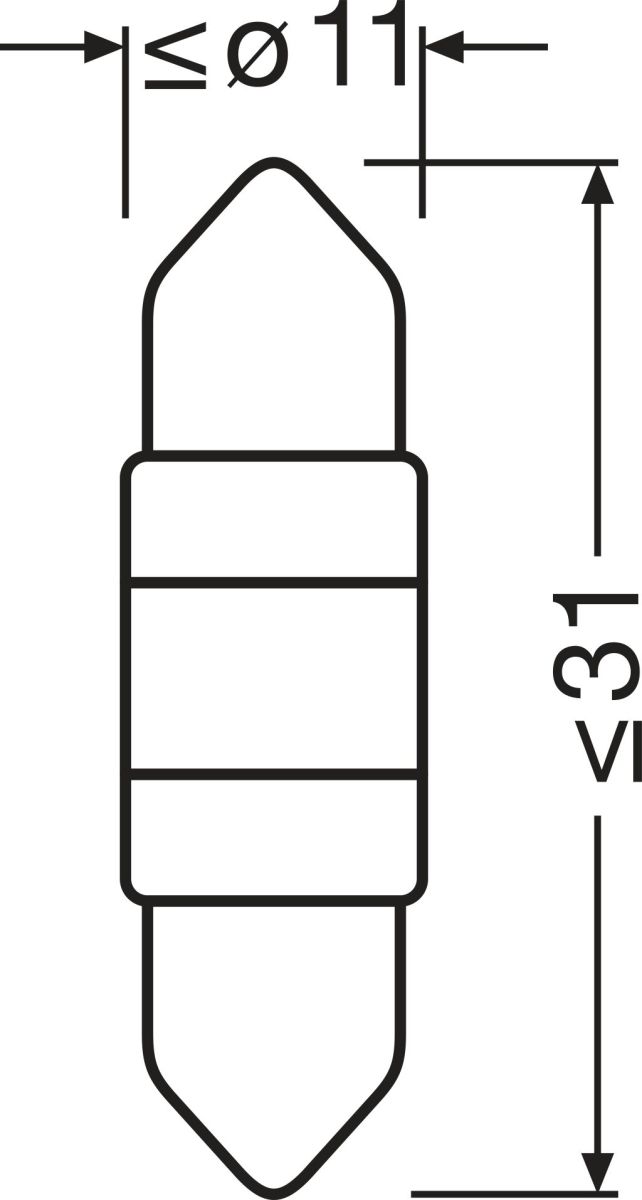 Автолампа світлодіодна C10W LED 12V 1W 6000K 31MM SV8.5-8 / LEDRIVING® SL / COOL WHITE - OSRAM (6438DWP-1BL) osram фото 8