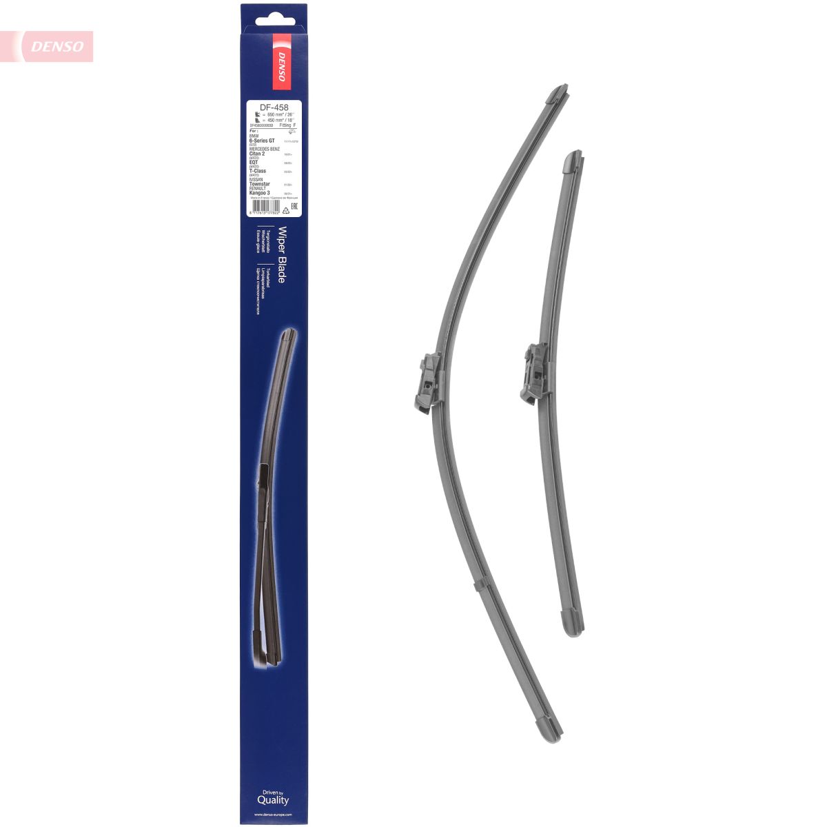 Щітка склоочисника К-Т БЕЗКАРКАСНИЙ / 650/450 MM / LHD / BMW 6 GRAN TURISMO (G32) 63 DENSO (DF-458) Denso фото 7
