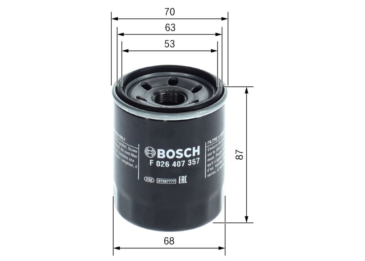 Фільтр масляний Hyundai i10/i20 1.2 08-15 Bosch фото 9