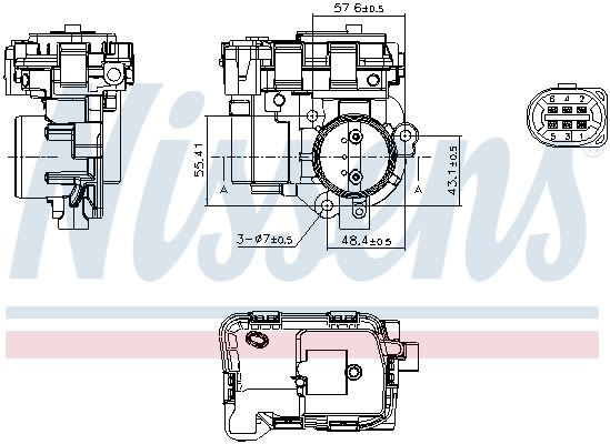Дросельна заслонка з електроприводом SEAT IBIZA IV ST (6J8,...) - 1.0 TSI (2010.03 - 2016.07) NISSENS (955082) Nissens фото 12