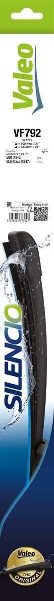 Щітка склоочисника К-Т БАСКАРКАСНИЙ SILENCIO / 600/530 MM / VF792 / LHD / СО СПІЙЛЕР VALEO (577792) Valeo фото 6