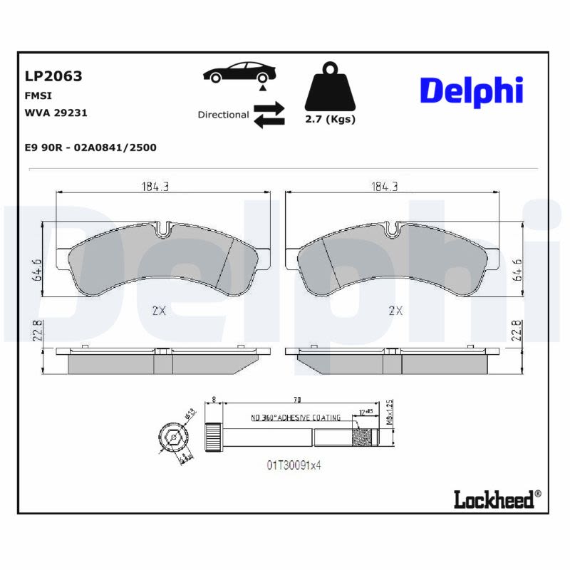 Комплект гальмівних колодок задн BREMBO IVECO DAILY IV, DAILY V, DAILY VI 550002E-F1CGL411C 05.06- фото 4