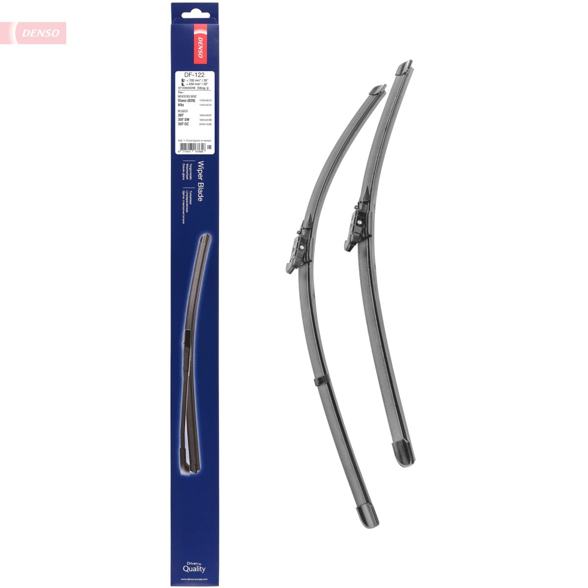 Щітка склоочисника К-Т БЕЗКАРКАСНИЙ/700/650 MM/LHD/RHD DENSO (DF-122) Denso фото 5