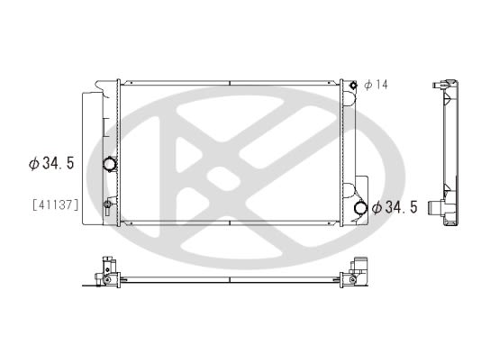 Радіатор двигуна (мкпп) TOYOTA AURIS, AVENSIS, COROLLA, VERSO 1.3-2.2D 11.01-08.19 фото 3