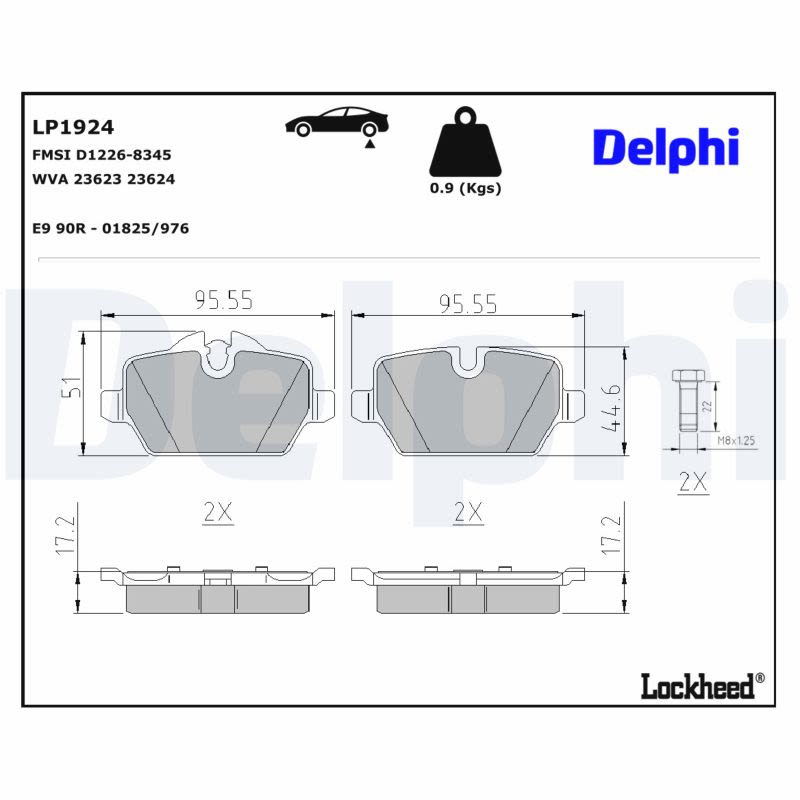 Комплект гальмівних колодок задн , BMW 1 (E81), 1 (E82), 1 (E87), 3 (E90), 3 (E92) 1.6/2.0/2.0D 06.04-10.13 фото 4