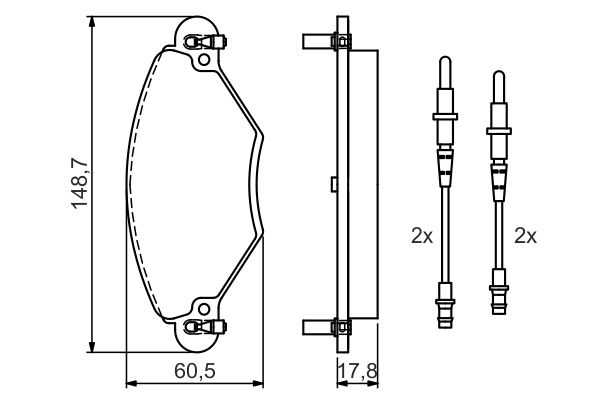 Колодки гальмівні дискові CITROEN C5 II BREAK (RE_) 1.6 2004.09- BOSCH (0 986 424 582) Bosch фото 8