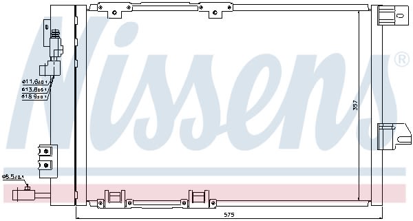 Конденсер кондиціонера OPEL ASTRA G, ZAFIRA 1.6, 1.8, 2.0, 2.2 97-02 NISSENS (94384) Nissens фото 11