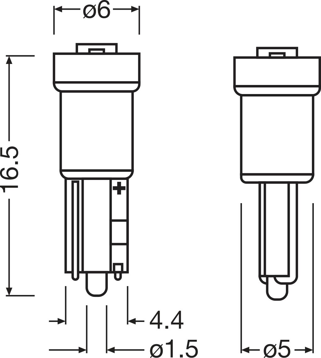 Автолампа світлодіодна W2.3W LED 12V 0.25W 6000K W2X4.6D / LEDRIVING® SL / COOL WHITE - OSRAM (2723DWP-2BL) osram фото 3