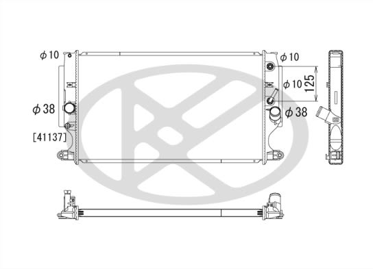 Радіатор двигуна (акпп) TOYOTA AVENSIS, VERSO 2.2D 11.08-10.18 фото 3