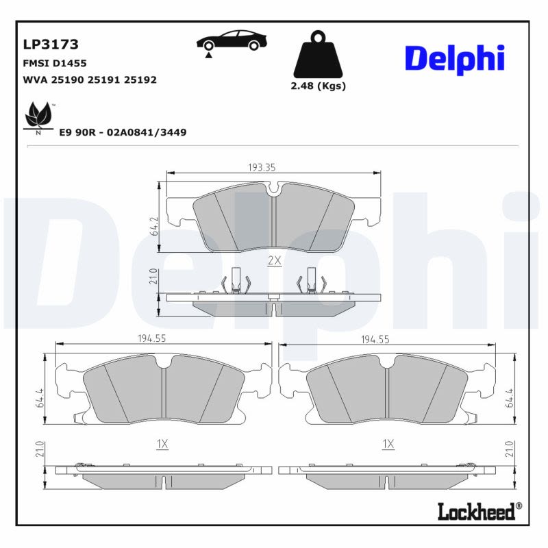 Комплект гальмівних колодок передн , DODGE DURANGO, JEEP GRAND CHEROKEE, GRAND CHEROKEE IV 3.0-6.4 11.10- фото 4