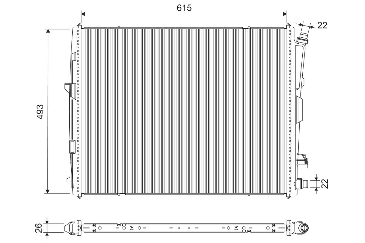 Радіатор охолодження BMW 3 (G20, G80, G28) 2 2019.03 — 320 I B46 B20 B, B48 B20 A, B48 VALEO (701308) Valeo фото 5
