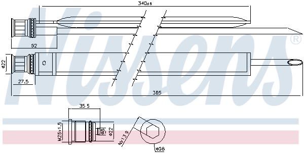 Осушувач кондиціонера MERCEDES C-CLASS W204 07- NISSENS (95465) Nissens фото 9