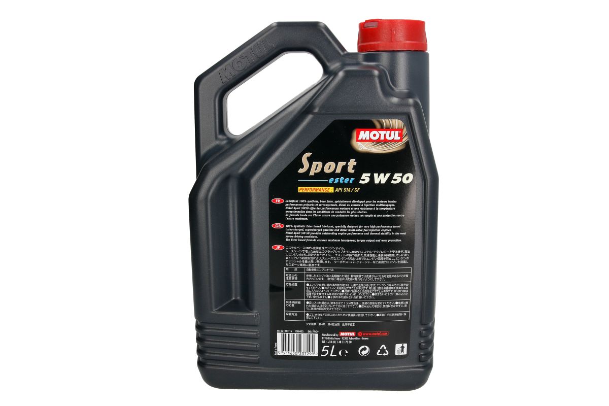 Motoröl MOTUL Sport 5W50 5L für Aston Martin, Ford, Lotus