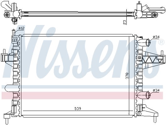 Радіатор охолоджування OPEL CORSA C 1,0-1,2 00- NISSENS (63007) Nissens фото 9