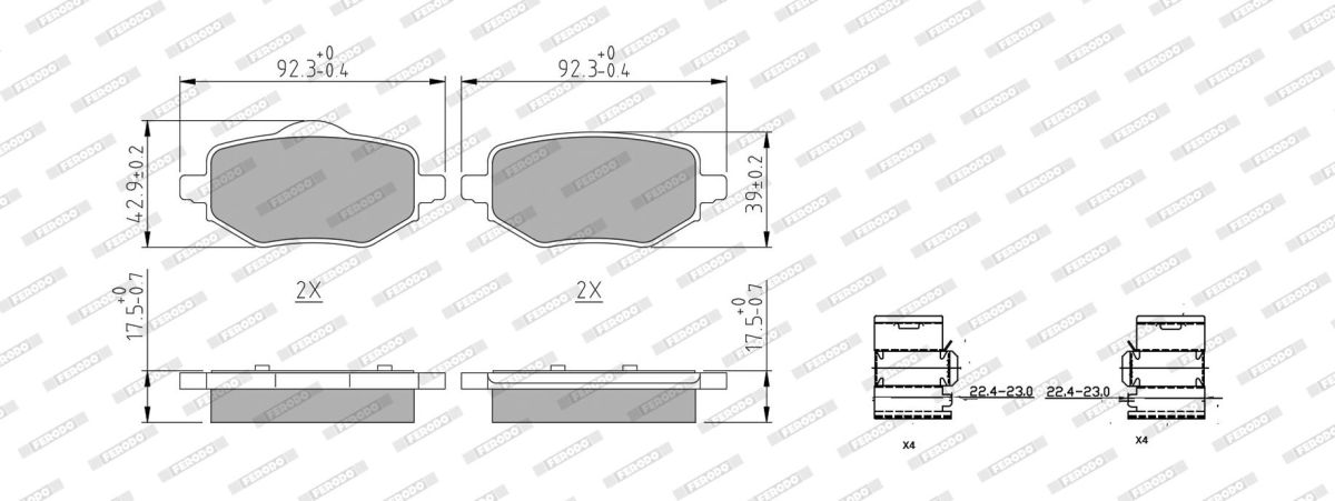 Колодки гальмівні дискові (комплект 4 шт) PEUGEOT 2008 II (UD_, US_, UY_, UK_) 1.2 2019.08- FERODO (FDB5197) Ferodo фото 5