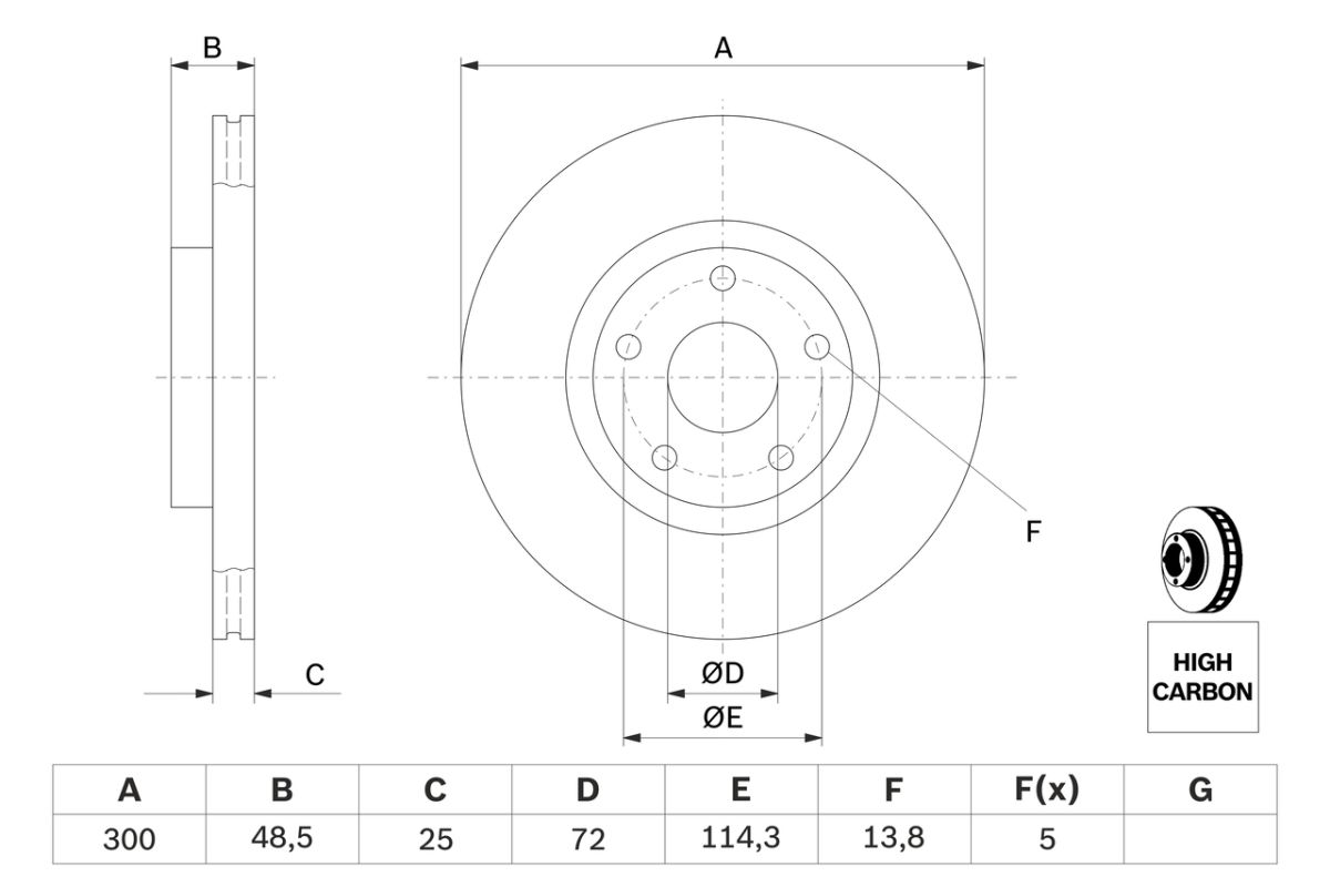 Диск гальмівний передн лів/прав MAZDA 3, 5 1.6-2.3 10.03- фото 7