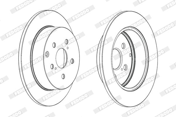 Диск гальмівний TOYOTA VERSO (_R2_) 2.0 2009.04-2018.08 FERODO (DDF1881C) Ferodo фото 5