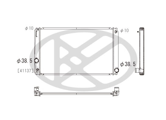Радіатор двигуна TOYOTA ALPHARD / VELLFIRE, PREVIA III, RAV 4 III, RAV 4 IV 2.0-3.5 10.05- фото 3