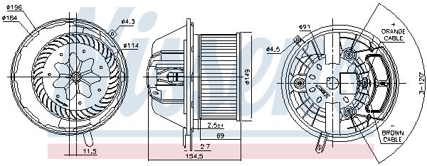 Вентилятор салона MERCEDES B-CLASS W 245 (05-) B 150|MERCEDES B-CLASS W 245 (05-) B NISSENS (87112) Nissens фото 9