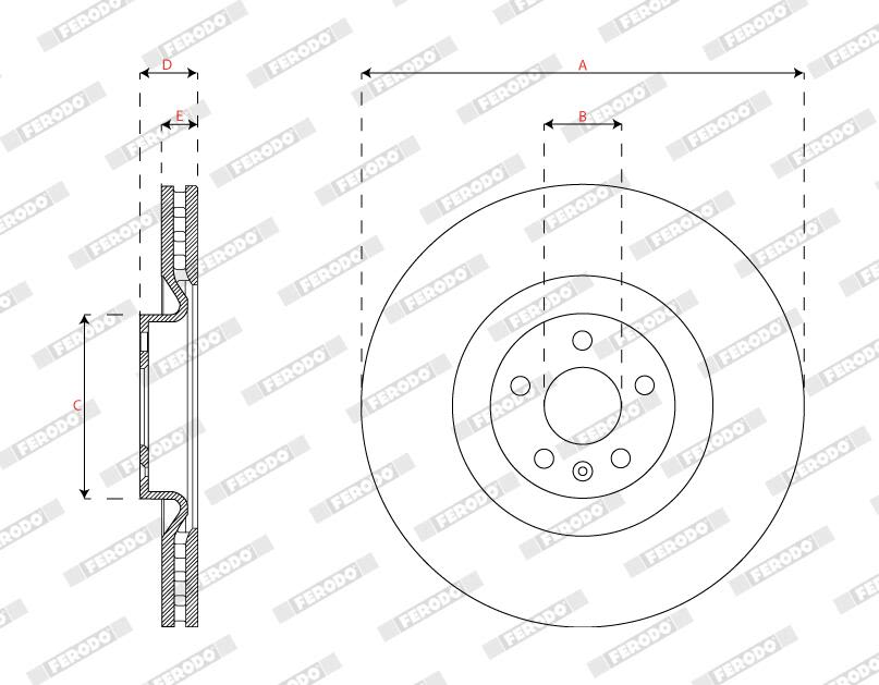 Диск гальмівний VOLVO XC90 II (256) D5 DRIVE POLESTAR AWD 2016.03-2021.12 FERODO (DDF2853C) Ferodo фото 6