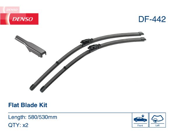Щітка склоочисника К-Т БЕЗКАРКАСНИЙ / 580/530 MM / LHD / MINI MINI COUNTRYMAN (F60) DENSO (DF-442) Denso фото 6