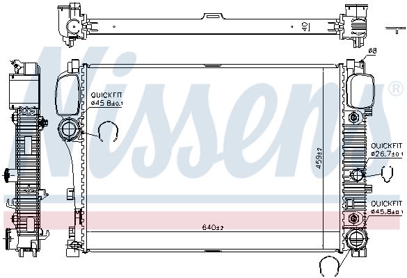 Радіатор охолоджування MB S-CLASS (W221, W216) S280-320-350-400-450-500-600-S63AMG, A, + NISSENS (67107A) Nissens фото 10