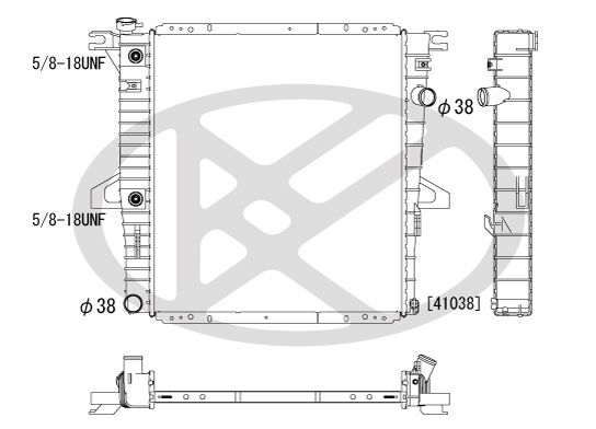 Радіатор двигуна FORD USA EXPLORER 4.0/4.9 01.93-12.02 фото 3