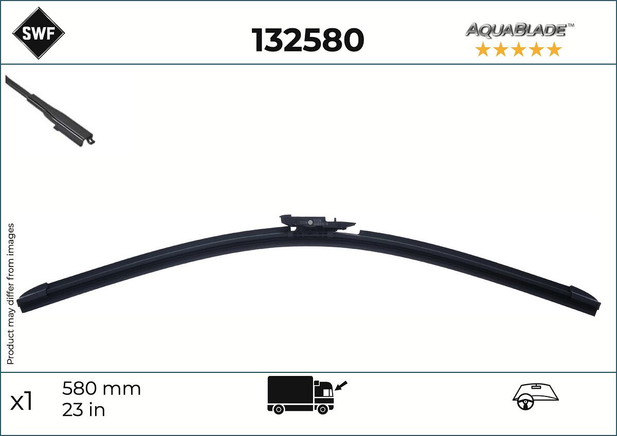 Щітка склоочисника безкаркасна передн (1шт) AquaBlade 580мм DAF CF, CF 65, CF 75, CF 85, XF 105, XF 106, XF II 01.01- фото 3