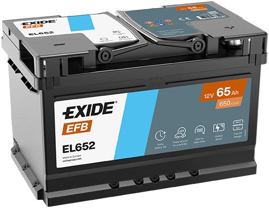 Акумуляторна батарея 65Ah/650A (278x175x175/+R/B13) (Start-Stop EFB) Exide фото 7
