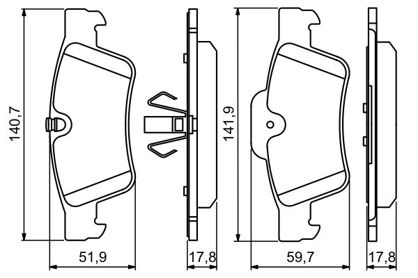 Колодки гальмівні дискові MB M-CLASS (W164) 3.5 2005.02-2012.12 BOSCH (0 986 494 256) Bosch фото 10