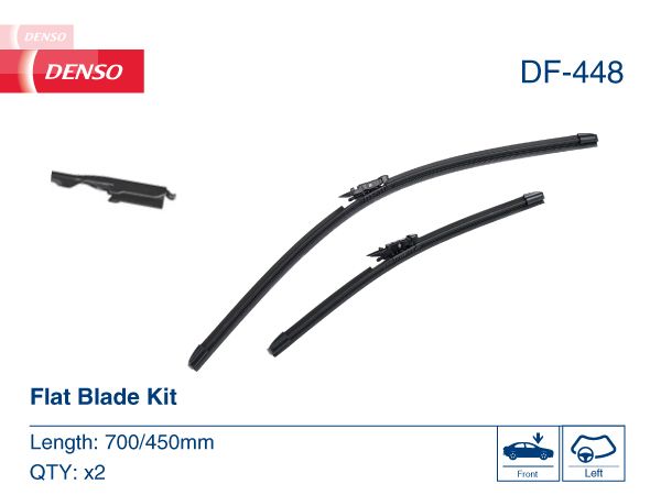 Щітка склоочисника К-Т БЕЗКАРКАСНИЙ / 700/450 MM / LHD / TESLA MODEL X (5YJX) 100D A DENSO (DF-448) Denso фото 6