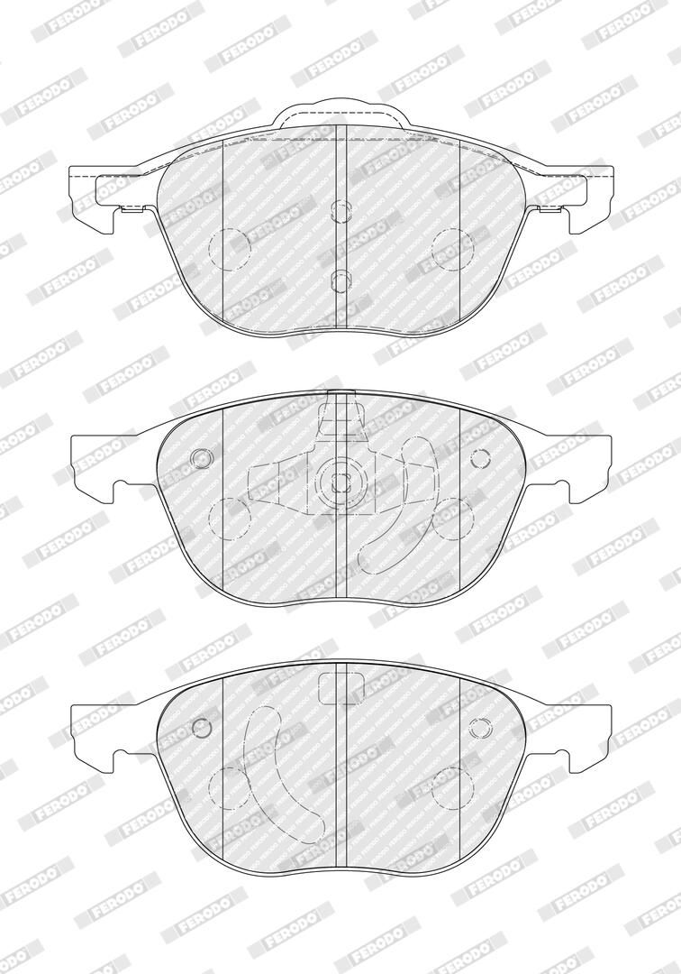 Комплект гальмівних колодок передн , FORD C-MAX, C-MAX II, ECOSPORT, FOCUS C-MAX, FOCUS II, FOCUS III, GRAND C-MAX, KUGA I, KUGA II, TOURNEO CONNECT V408 NADWOZIE WIELKO 1.0-Electric 10.03- фото 4