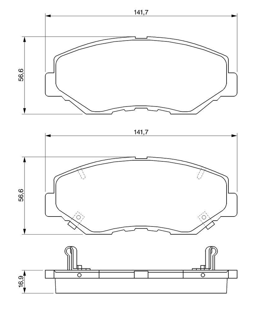 Колодки гальмівні дискові HONDA CR-V II (RD_) 2.0 2001.09-2007.07 BOSCH (0 986 424 809) Bosch фото 9