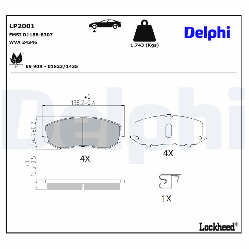 Комплект гальмівних колодок передн , SUZUKI GRAND VITARA I, GRAND VITARA II 1.6-3.2 03.98- фото 4