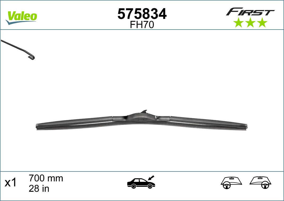 Щітка склоочисника (700мм) Toyota Prius 1.8 Hybrid 11- Valeo фото 12