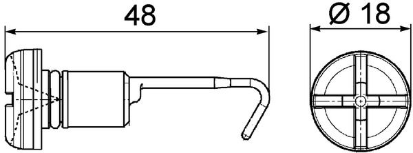 Пробка радіатора охолодження MB 207-410 (L=48mm/D=18mm/M10) Mahle фото 10