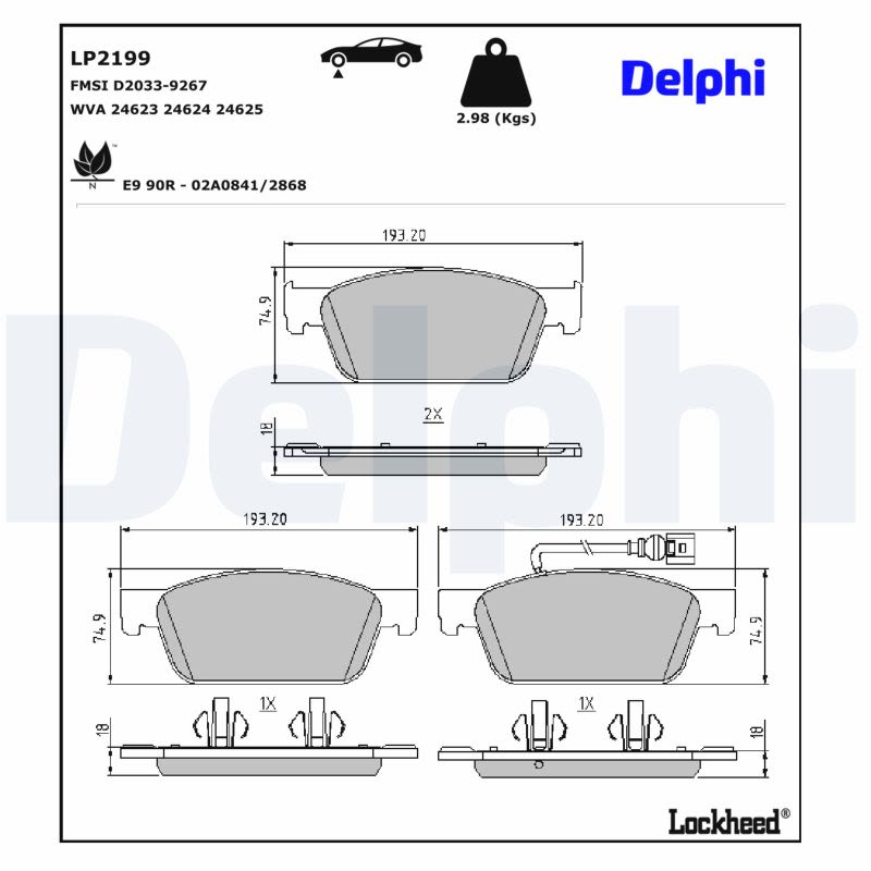 Комплект гальмівних колодок передн , VW CALIFORNIA T5 CAMPER, CALIFORNIA T6 CAMPER, MULTIVAN T5, MULTIVAN T6, TRANSPORTER T5, TRANSPORTER T6 2.0/2.0CNG/2.0D 11.03-08.24 фото 7