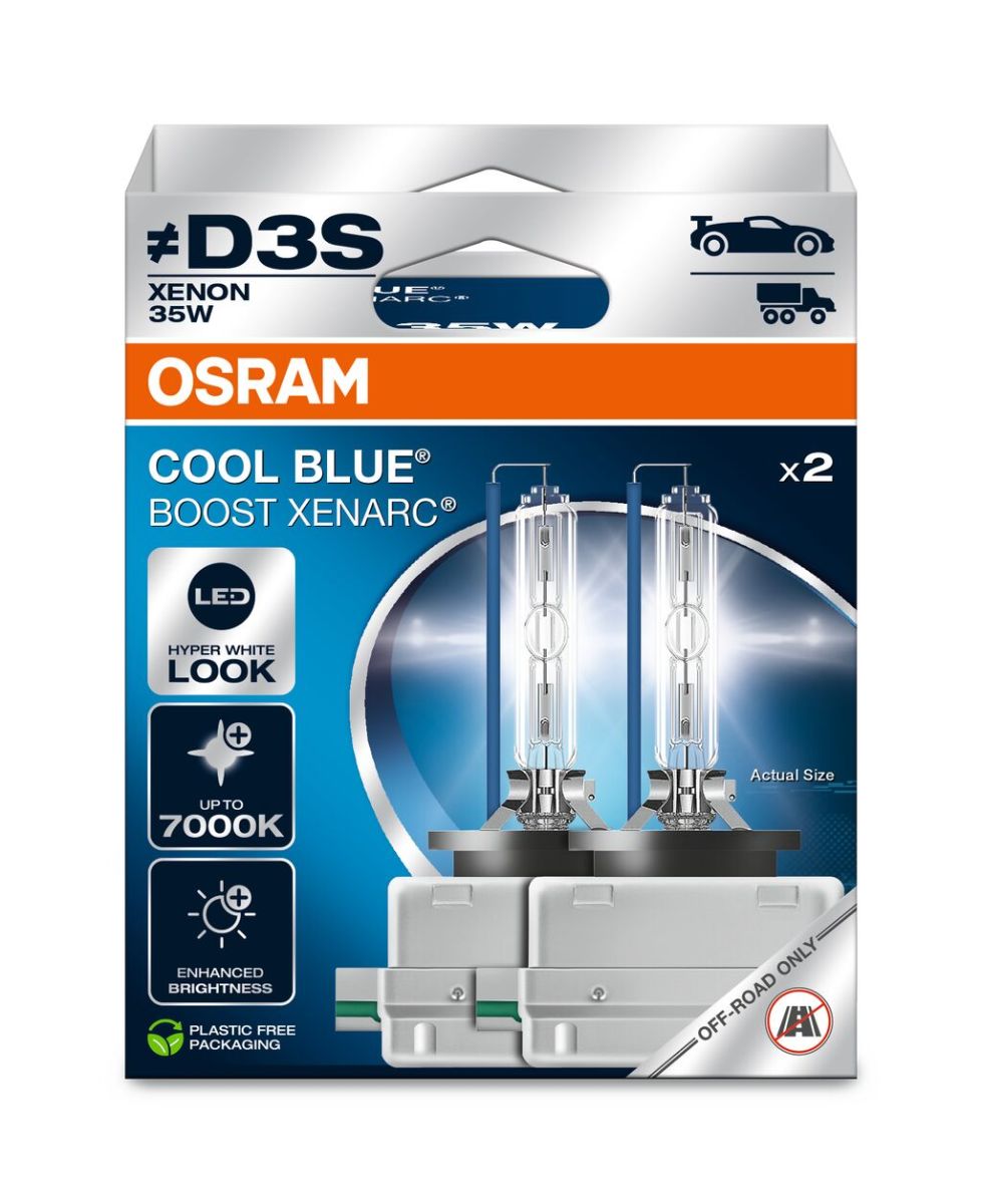 Автолампа ксенонова D3S 42V 35W 7000K PK32D-5 / COOL BLUE® BOOST - ВРАЖАЮЧА ЯСКРАВІСТ OSRAM (66340CBB-2HB) osram фото 5