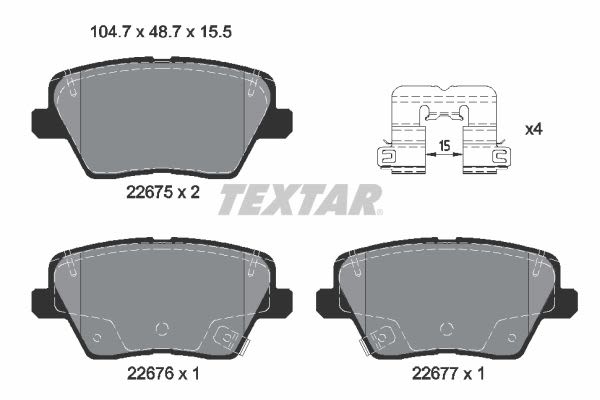 Комплект гальмівних колодок задн , HYUNDAI I30, KIA CEED, PROCEED, XCEED 1.0-1.6DH 11.16- фото 2