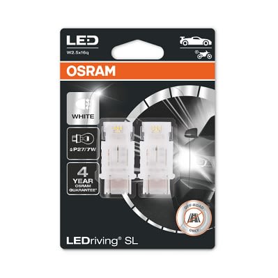 LED лампочка (упаковка-блістер 2шт) P27/7W 12В 2Вт без гомологічного сертифікату LEDriving SL, Білий 6000K фото 3