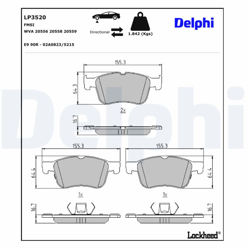 Комплект гальмівних колодок передн , FORD FOCUS IV, KUGA III, PUMA 1.0-2.5H 01.18- фото 4