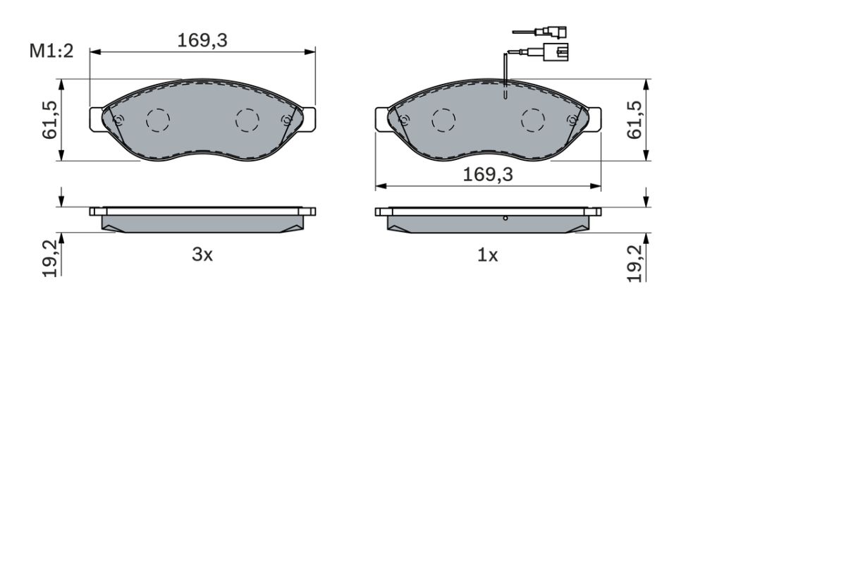 Колодки гальмівні дискові CITROEN JUMPER 06-, FIAT DUCATO 06-, PEUGEOT BOXER 06- BOSCH (0 986 494 111) Bosch фото 7