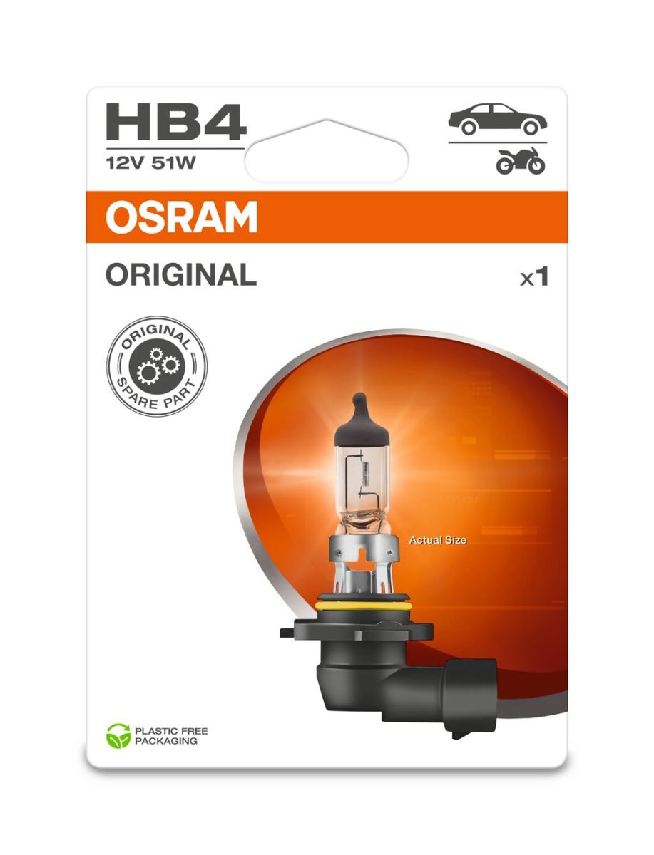 Автолампа галогенова 51W HB4 12V 51W P22D/ORIGINAL LINE/1ШТ. BLISTER OSRAM (9006-1BL) osram фото 5