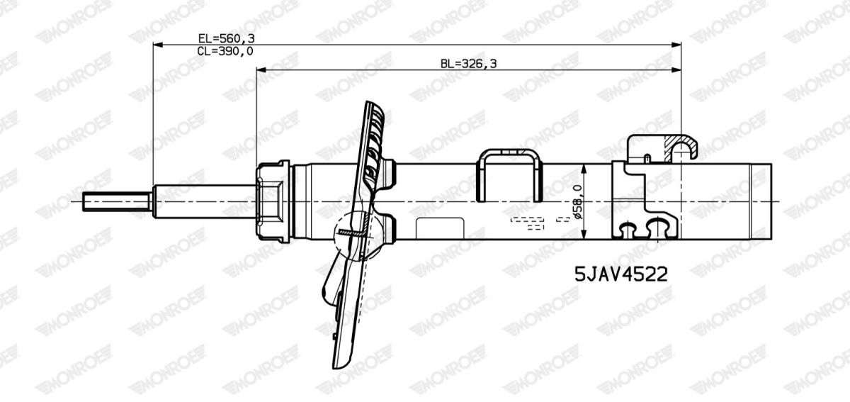 Амортизатор газомасляний VW TRANSPORTER V (7H_) 03- ПЕРЕД MONROE (V4522) Monroe фото 5