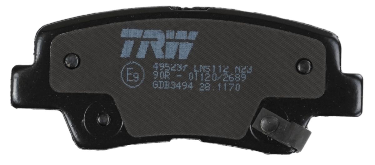 Комплект гальмівних колодок задн , HYUNDAI ACCENT IV, ELANTRA IV, GETZ, GRANDEUR, I10 II, I10 III, I20 II, I30, I40 I, I40 I CW, IONIQ, IX35, SONATA V, TUCSON, VELOSTER 1.0-Electric 06.04- фото 7