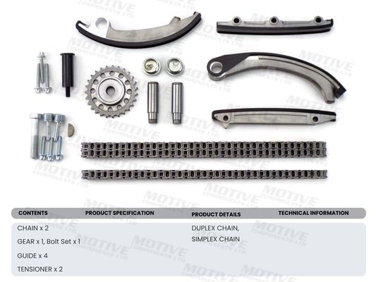 Комплект ГРМ (ланцюг + шестерня) OPEL ASTRA G, FRONTERA B, OMEGA B, SIGNUM, SINTRA, VECTRA B, VECTRA C, VECTRA C GTS, ZAFIRA A, SAAB 9-3, 9-5 2.0D/2.2D 11.96-02.15 фото 4