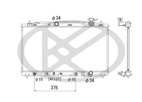 Радіатор двигуна LEXUS ES, TOYOTA CAMRY, VENZA 3.5 01.06-11.16 фото 3