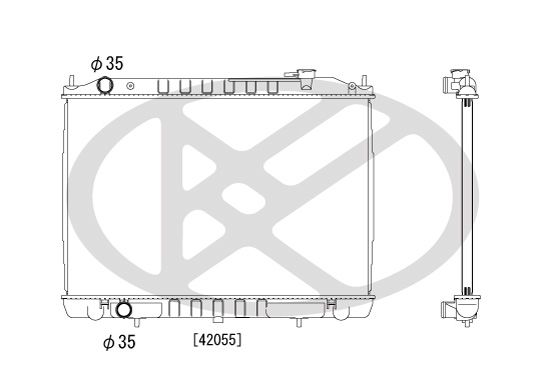 Радіатор двигуна NISSAN NAVARA, NP300, PICK UP 2.5D 02.98- фото 3