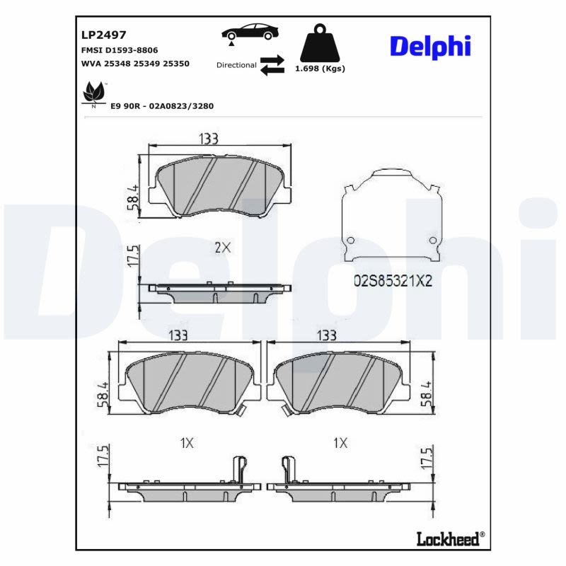 Комплект гальмівних колодок передн , GEELY EMGRAND, HYUNDAI ACCENT IV, ACCENT V, BAYON, I20 ACTIVE, I20 II, I20 III, SOLARIS, KIA RIO III, RIO IV, STONIC 1.0-1.8ALK 11.10- фото 4